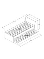 Cama Solteiro Bicama Ditália Bb-28 Preto