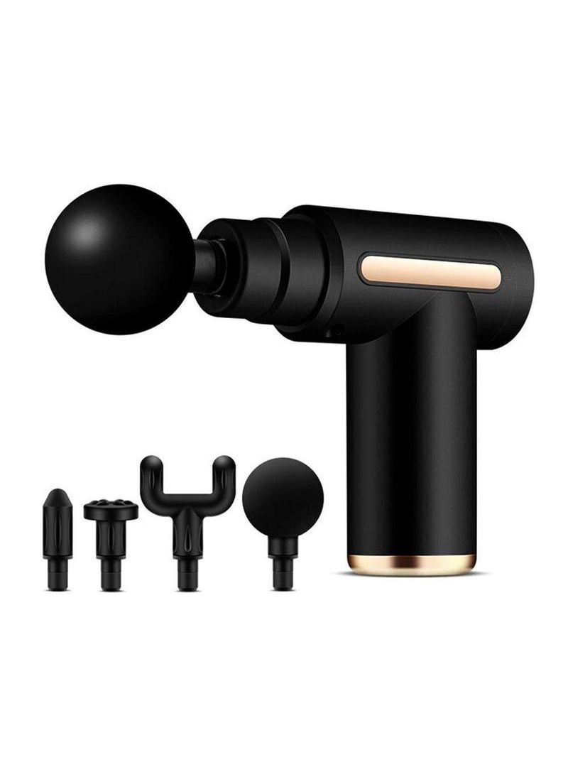 Massageador Corporal Elétrico Pistola Usb Portátil 4 Em 1