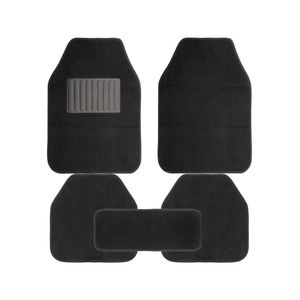 Tapete Automotivo Universal Carpê Luxo Antiderrapante Preto