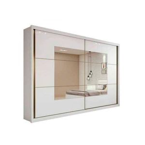 Guarda Roupa Casal Toronto Plus Branco Com Espelho 2 Portas E 6 Gavetas Lopas