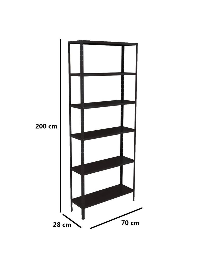Estante Aço 6 Prateleiras Eaf013 Preto
