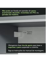 Armário de Cozinha Completa Suspenso 260cm Nice Madesa 10 Cinza