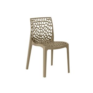 Cadeira De Jantar Gruvyer Design Em Polipropileno - Nude