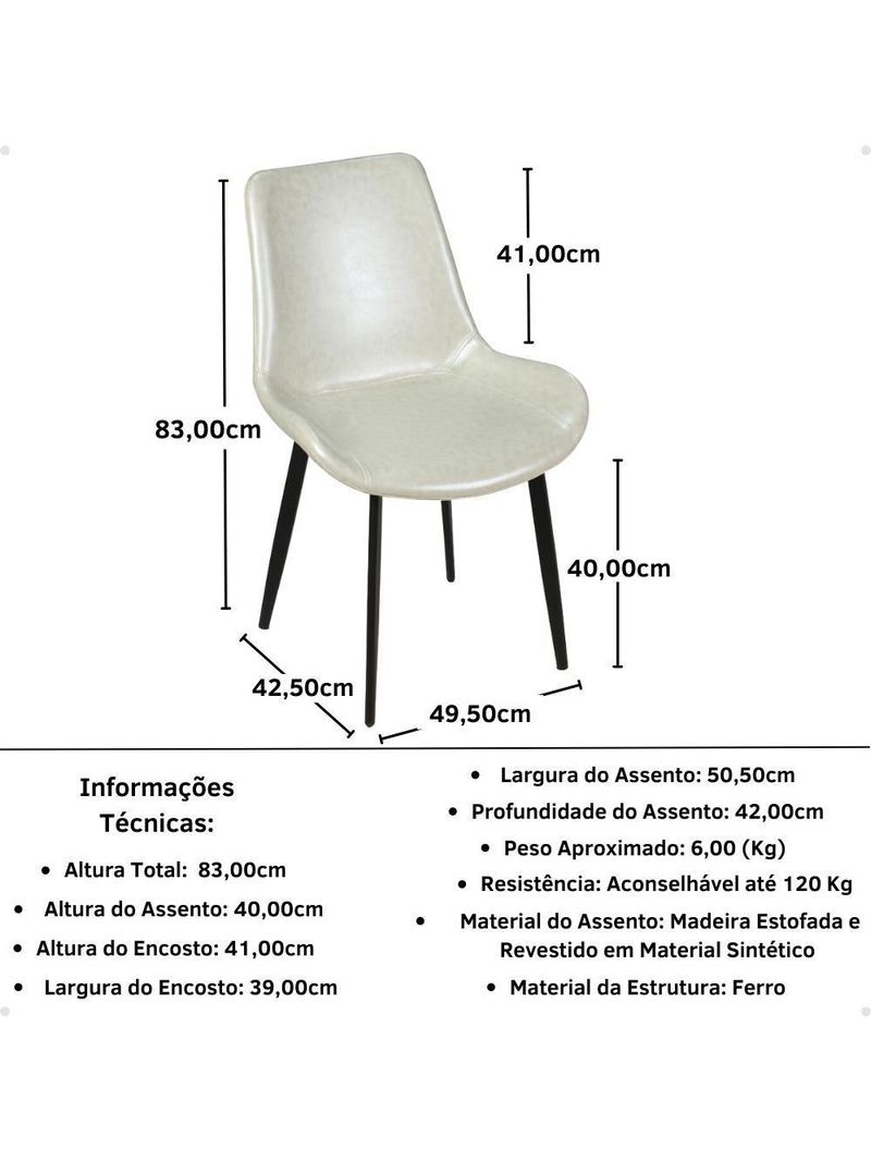 Cadeira De Jantar Chicago - Branco