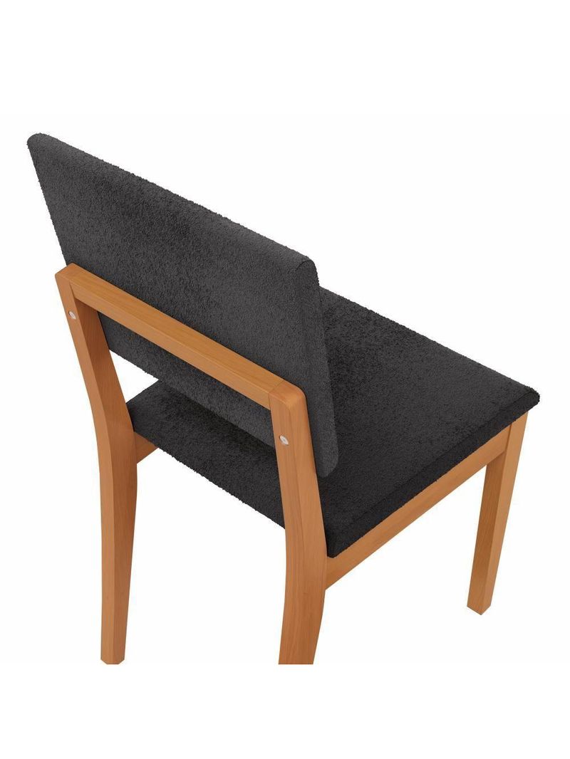 Par De Cadeiras Kappesberg Em Madeira Maciça Dora Boucle Chumbo