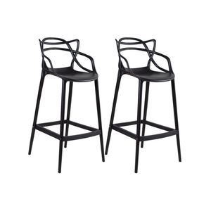 Kit 2 Banquetas Altas Masters Allegra Preto Preto