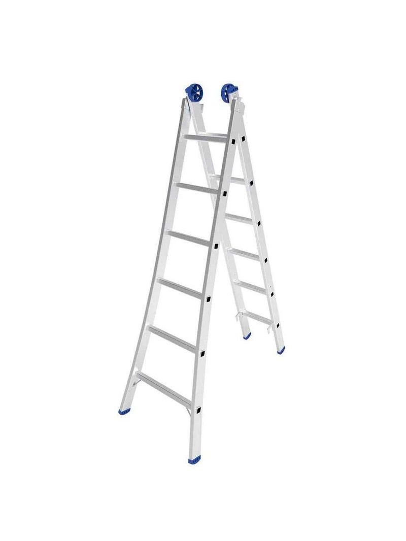 Escada de Alumínio Extensiva 2 x 6 Degraus 197 x 309 Metros MOR