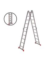 Escada Alumínio Articulada 20 Degraus 5,23 M 13 Posições EVALD