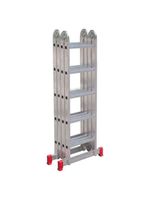 Escada Alumínio Articulada 20 Degraus 5,23 M 13 Posições EVALD