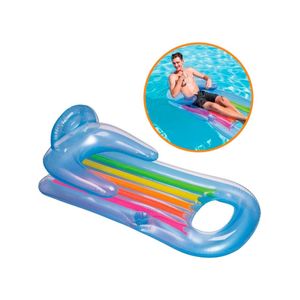 Colchão Bóia Inflável Bronzeador p/ Piscinas King Cool com Porta Copos INTEX