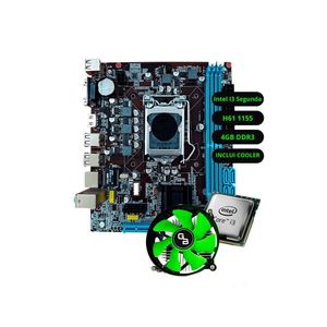 Kit Upgrade Intel i3 Segunda Placa Mãe H61 RAM 4GB DDR3
