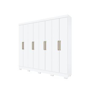 Guarda Roupa Casal 8 Portas 4 Gavetas Ibiza Casa 812 Branco