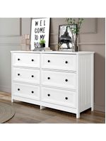 Cômoda 6 Gavetas Com Divisoria Ditália Dm-217 Branco