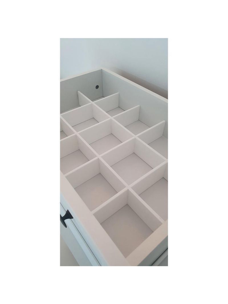 Cômoda 6 Gavetas Com Divisoria Ditália Dm-217 Branco