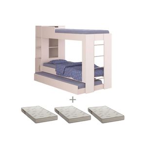Beliche Cama Aux C/ 3 Colchões Ditália Treliche Cm-15