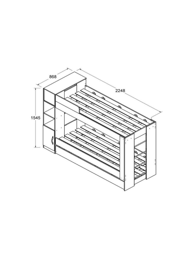 Beliche Cama Aux C/ 3 Colchões Ditália Treliche Cm-15