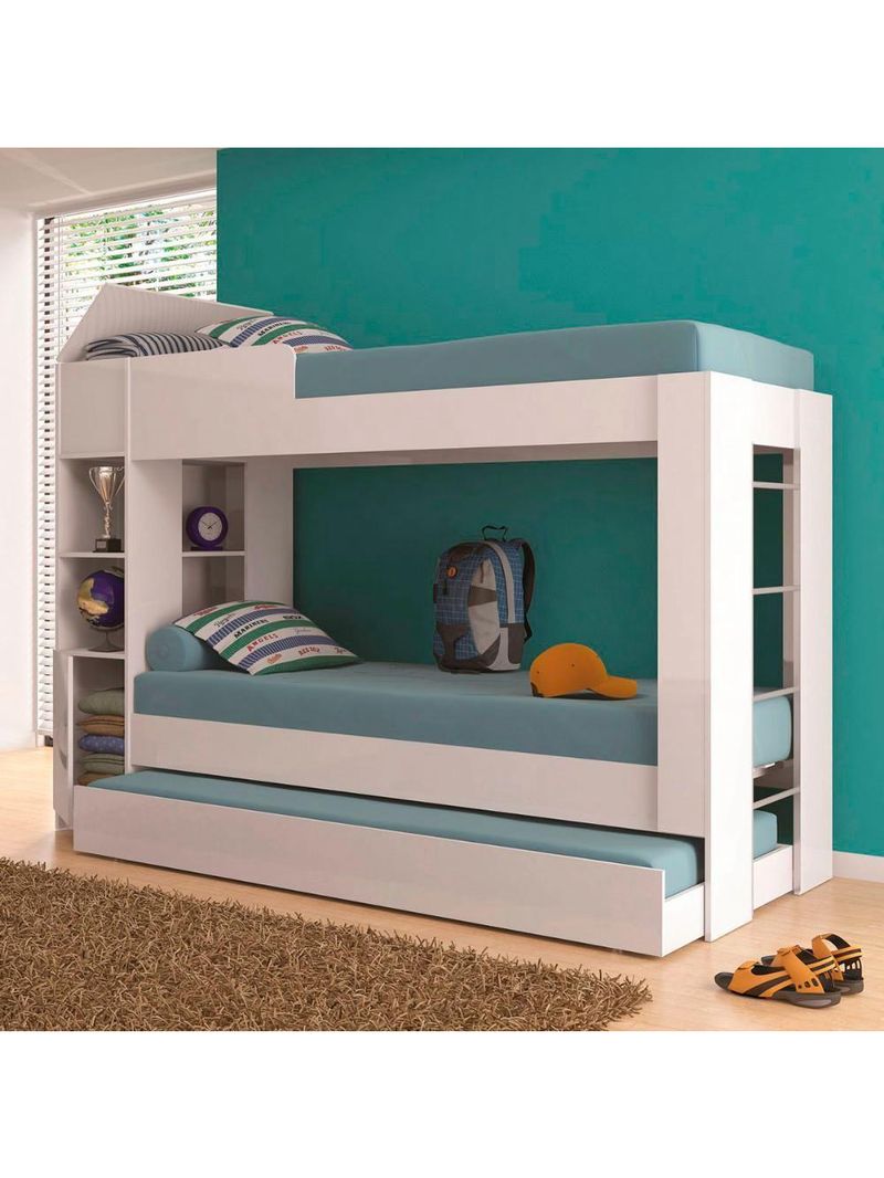 Beliche Cama Aux C/ 3 Colchões Ditália Treliche Cm-15