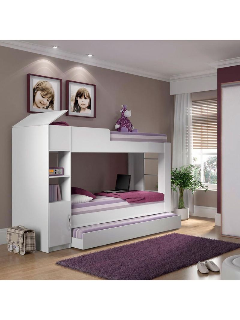 Beliche Cama Aux C/ 3 Colchões Ditália Treliche Cm-15