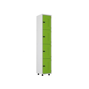 Armário Roupeiro Aço 4 Portas Academia Guarda Volume Verde