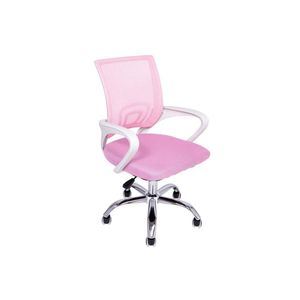 Cadeira De Escritório Begonia Tela Mesh Ergonômica Giratória Rosa