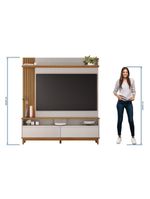 Estante Home Nt1335 Para Tv Até 65" Of White Tx/freijó Trend Notável Móveis Off White Tx/freijó Trend