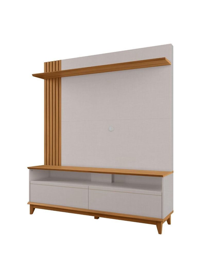 Estante Home Nt1335 Para Tv Até 65" Of White Tx/freijó Trend Notável Móveis Off White Tx/freijó Trend