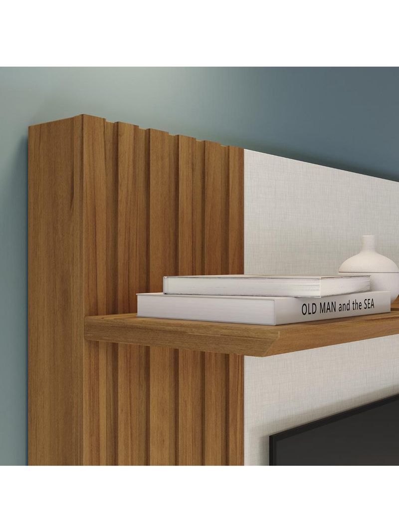 Estante Home Nt1335 Para Tv Até 65" Of White Tx/freijó Trend Notável Móveis Off White Tx/freijó Trend