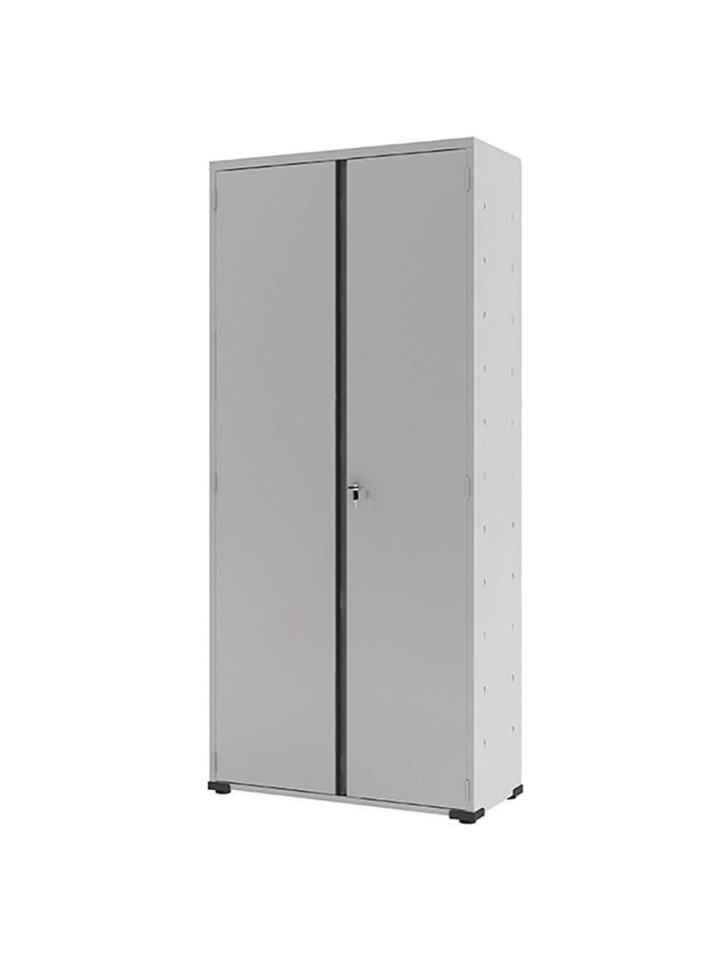 Armário de Aço Escritório Fechadura 4 Prateleiras EA301 - Cinza