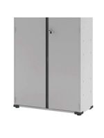 Armário Aço Escritório Fechadura 3 Prateleiras Ea303 Cinza