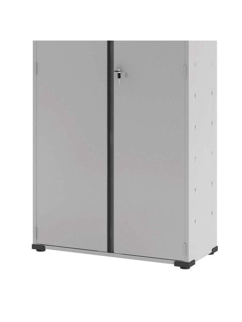 Armário Aço Escritório Fechadura 3 Prateleiras Ea303 Cinza