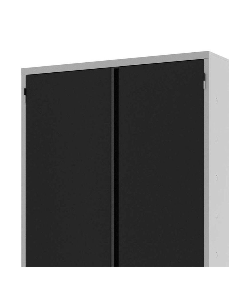 Armário Aço Escritório Fechadura 4 Prateleiras Ea301 Preto