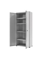 Armário Aço Escritório Fechadura 4 Prateleiras Ea301 Preto