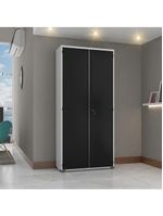 Armário Aço Escritório Fechadura 4 Prateleiras Ea301 Preto