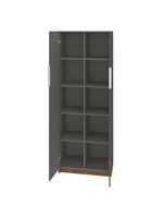 Armário Alto Escritório 2 Portas Cubic Cinza - Caemmun