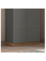 Armário Alto Escritório 2 Portas Cubic Cinza - Caemmun