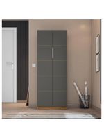 Armário Alto Escritório 2 Portas Cubic Cinza - Caemmun