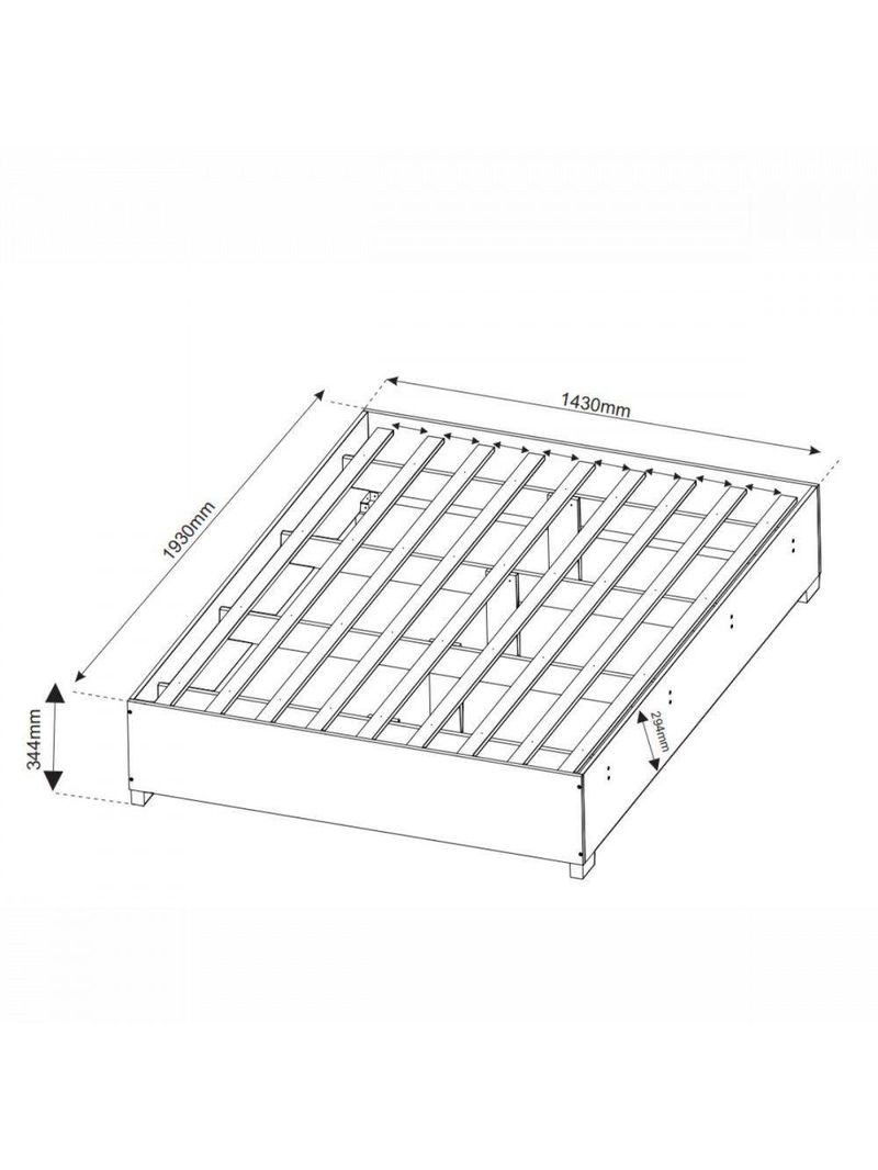 Base Cama Box Casal Imperatriz com Pés – Preto | Viero