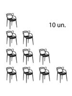 Kit 10 Cadeiras Allegra Sala De Jantar Preto