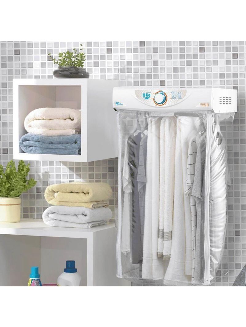 Secadora De Parede Fischer Super Ciclo 8 Kg Com Timer Contínuo Branco 127V