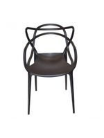 Kit Com 4 Cadeira Allegra Masters Polipropileno Preta - alta durabilidade