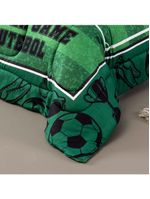 Kit Edredom Plush Fofinho Infantil Dupla Face Dream 2 Peças Solteiro - Futebol