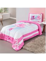 Kit Edredom Plush Fofinho Infantil Dupla Face Dream 2 Peças Solteiro - Bailarina