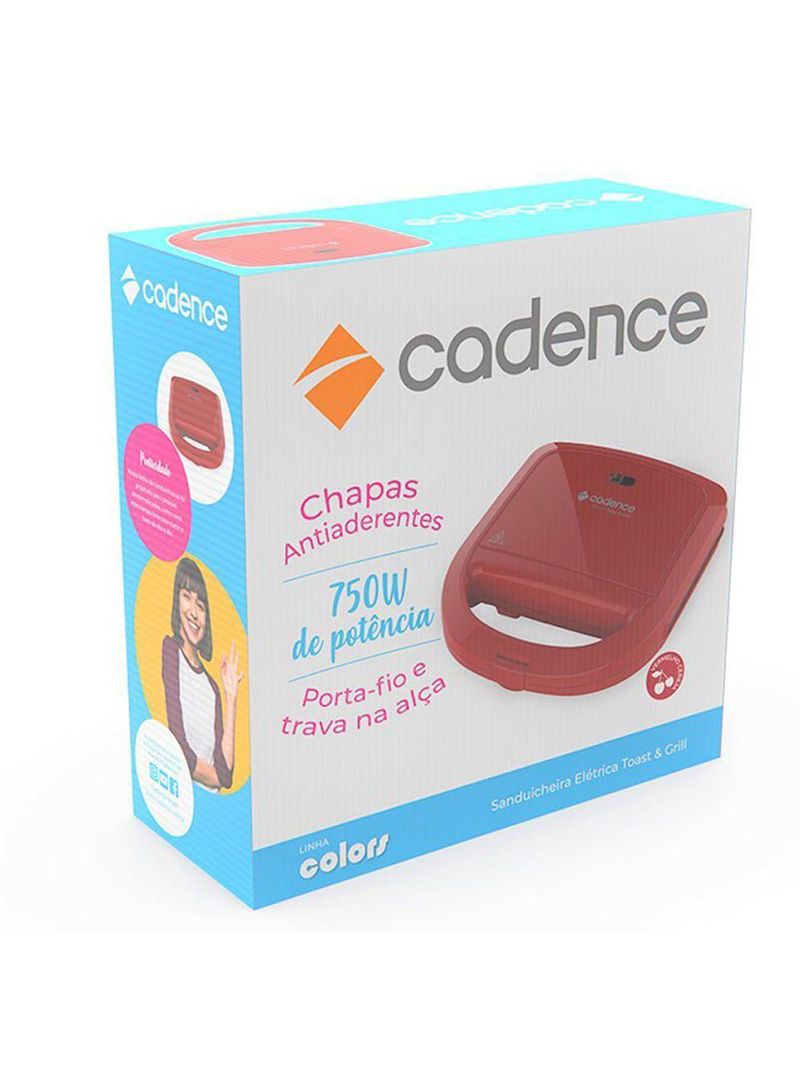 Sanduicheira Cadence Toast & Grill Vermelha 110V