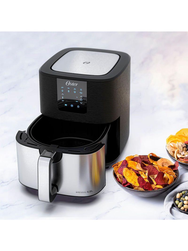 Fritadeira Oster Ultra Digital 2 em 1 Inox 4,8L com Painel Touch – 220V