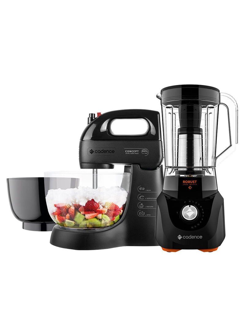 Kit Cadence Black - Batedeira Special E Liquidificador Robust 110V
