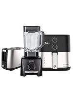 Kit Black Inox Oster Fritadeira Liquidificador Torradeira 110V