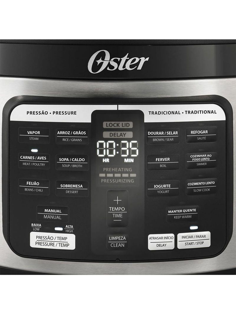 Panela De Pressão Elétrica Multifunções 5,7L Oster 220V