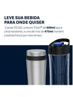 Blender Power Inox Oster Com 2 Jarras To Go 220V