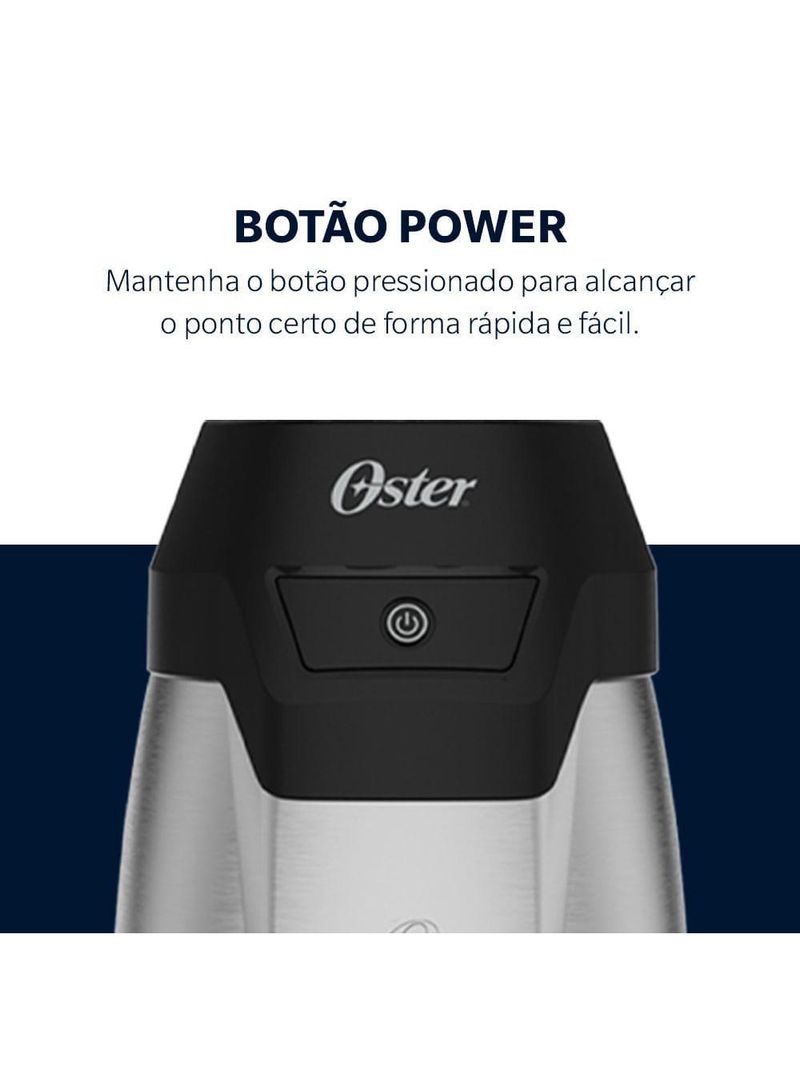 Blender Power Inox Oster Com 2 Jarras To Go 220V
