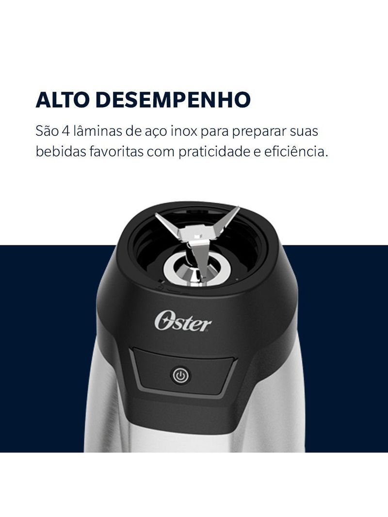 Blender Power Inox Oster Com 2 Jarras To Go 220V
